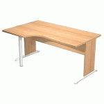 BUREAU 90° GAUCHE PIEDS L BOIS FAST - 160CM - HÊTRE