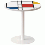 GUÉRIDON BAS EASY OFFICE PIED MÉTAL Ø 60 CM PLATEAU COLORIS DÉCOR DESIGN - MANUTAN COLLECTIVITÉS