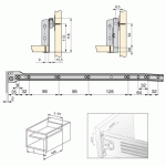 KIT DE TIROIR ULTRABOX-HAUTEUR 118 MM-GRIS MÉTALLISÉ-500MM EMUCA