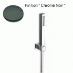 KIT SUPPORT CARRE + DOUCHETTE CARRE CHROME NOIR - CRISTINA ONDYNA PD64672