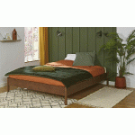 PACK LIT MALAU + MATELAS  NOYER 140X190 CM/OPT:MATELAS MAÉLIA HR