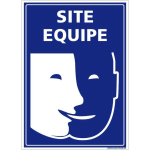 SIGNALETIQUE.BIZ FRANCE - PANNEAU SITE ÉQUIPÉ DÉFICIENCE MENTALE. SIGNALISATION HANDICAP. STICKER DÉFICIENCE MENTALE, PANNEAU PVC OU ALUMINIUM