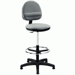 SIEGE TISSU GRIS REPOSE PIEDS ASSISE HTEUR 58 A 83 CM