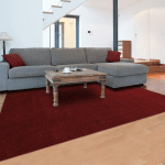 JADOREL - 80X150 - TAPIS SALON SOULA ROUGE 80X150 OEKO TEX® EN POLYPROPYLÈNE DOUX ET SOYEUX - ROUGE