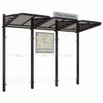 ABRI BUS CONVIVIALE 3 M SANS BARDAGES LATÉRAUX NOIR 9005 - PROCITY