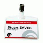 BADGE AVERY À PINCE 60 X 90 MM - BOÎTE DE 25