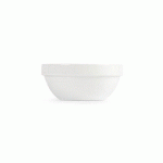 BOLS EMPILABLES EN PORCELAINE BLANCHE OLYMPIA Ø 145 MM - LOT DE 12