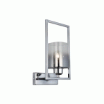 LAMPE MURALE MITO - APPLIQUE - CHROME EN METAL, VERRE, 17 X 15 X 30 CM, 1 X E27, MAX 40W - HOMEMANIA