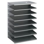 STATION DE TRI BUSINESS, 8 COMPARTIMENTS, GRIS