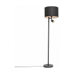 QAZQA - JELENA - LAMPADAIRE AVEC LAMPE DE LECTURE - 1 LUMIÈRE - H 150 CM - NOIR - MODERNE - ÉCLAIRAGE INTÉRIEUR - SALON I CHAMBRE I CUISINE I SALLE À