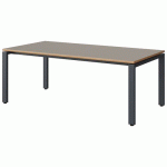 TABLE MALIBU 160X80 T3 SOUDÉ STRA ALAISÉ GRIS U727/GRIS 7016