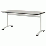 TABLE MALIBU 160X80 T6 DL ST ANTIB BLC SE W911/NOIR BLC 9016