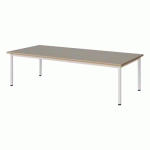 TABLE MALIBU 180X80 T1 4P STRA ALAISÉ GRIS U727/BLC 9016