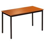 TABLE MODULAIRE DOMINO RECTANGLE - L. 120 X P. 60 CM - PLATEAU TECK - PIEDS NOIR