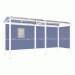 ABRI BUS VOÛTE 5 M - 1 BARDAGE LATÉRAL - BLANC 9010 - PROCITY