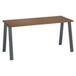 BUREAU DROIT INDIVIDUEL NOYER 160 X 60 CM, PIÉTEMENT MÉTAL ANTHRACITE - ARCH