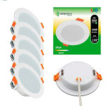 12 SPOT LED ENCASTRABLE EXTRA PLAT 9W SALLE DE BAIN IP54 BLANC CHAUD 3000K