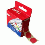 LOT DE 11 - BOÎTE DISTRIBUTRICE DE 150 PASTILLES ADHÉSIVES DE COULEUR - Ø 15MM - ROSE