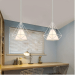 2 PCS LUSTRE SUSPENSION CRÉATIVE MODERNE Ø25CM ÉCLAIRAGE DE PLAFOND POUR SALON CHAMBRE COUCHER E27 SANS AMPOULE BLANC - BLANC