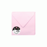 LOT DE 2 - PAQUET DE 20 ENVELOPPES POLLEN 165X165MM 120G/M2 - ROSE DRAGÉE