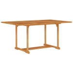 TABLE DE JARDIN 150X90X75 CM BOIS DE TECK MASSIF