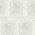 PAPIER PEINT INTISSÉ MODERNE BEIGE & GRIS POUR CHAMBRE | PAPIER PEINT MOTIF CERCLE ORIGINAL | TAPISSERIE BLANC CASSÉ & GRIS POUR SALON - 10,05 X 0,53