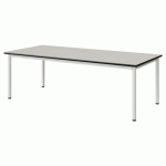TABLE MALIBU 180X80 T3 4P ST ANTIB BLC SE W911/NOIR BLC 9016