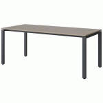 TABLE MALIBU 180X80 T5 SOUDÉ STRA ABS GRIS U727/GRIS 7016
