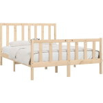 VIDAXL - CADRE DE LIT BOIS MASSIF 140X190 CM