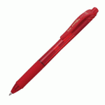 LOT DE 2 - STYLO ROLLER PENTEL ENERGEL BL 107 RÉTRACTABLE POINTE 0,7 MM - ÉCRITURE MOYENNE ROUGE