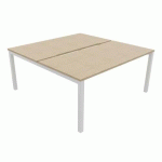 MULTIPOSTE DÉPART L160 X P163 - ECHANCRURE PIED ARCHE CHÊNE - BURONOMIC