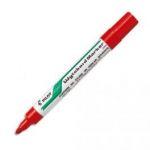 PILOT MARQUEUR EFFAÇABLE À SEC POUR TABLEAUX BLANCS POINTE OGIVE CORPS ALUMINIUM ENCRE ROUGE WBMA-TM