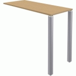 TABLE LOUNGE 2 PIEDS L140 X P60 X H105 CHÊNE CLAIR / ALU
