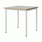 TABLE MALIBU 80X80CM T6 4P STRA ALAISÉ BLC SEL W911/BLC 9016