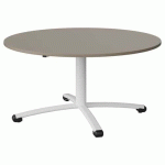TABLE MALIBU Ø 120 T3 PC STRA ABS GRIS U727/BLC 9016