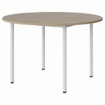 TABLE MALIBU Ø 120 T6 4P STRA ABS CHÊNE 1146/BLC 9016 - MANUTAN EXPERT
