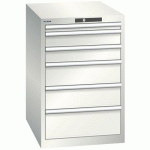 ARMOIRE BLANC GRIS 564X725X850 AVEC 6 TIR. 75KG _ 14.407.180 - LISTA