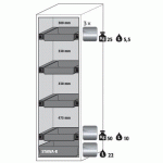 ARMOIRE S-PHOENIX VOL.2-90 S90.196.060.075.FDACR GRIS - ASECOS