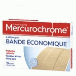 BOÎTE DE 10 BANDES À DÉCOUPER ÉCONOMIQUE 10X6 CM MERCUROCHROME