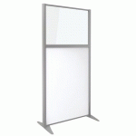 CLOISON KP+ MÉLAMINÉ/VERRE CHÊNE PROFIL ARGENT 180X163 - CLEN