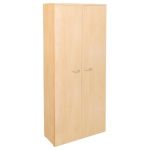 MEUBLE HAUT PORTES BATTANTES PRONTO HÊTRE - L.80 X 35 X H. 180.5 CM - FINITION HÊTRE