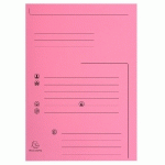 PAQUET DE 25 CHEMISES 2 RABATS SUPER 210 CONTACT - 24X32CM - ROSE - LOT DE 5