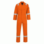 PORTWEST FR50 COMBINAISON FLAMME RÉSISTANT ET ANTISTATIQUE 350G ORANGE - TAILLE M - STANDARD