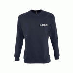 SWEAT-SHIRT MIXTE MANCHES LONGUES BLEU MARINE PUBLICITAIRE SOL
