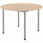 TABLE COMITE Ø 120 CM T2 - 4P PLAT STRAT ABS - ACACIA/GRIS ARG - RODET
