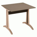 TABLE MIKADO 80 X 80 CM STRATIFIÉ ABS - PIERRE LUNE/BOULEAU - SUNSET CREATION