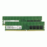 TRANSCEND JETRAM - DDR4 - KIT - 32 GO: 2 X 16 GO - DIMM 288 BROCHES - 3200 MHZ / PC4-25600 - MÉMOIRE SANS TAMPON