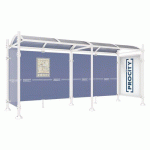 ABRI BUS PROVINCE 5 M VITRINE 1 BARD. LAT. AGORA BLANC 9010 - PROCITY