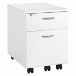CAISSON MOBILE BOIS SQUADRA CAISSON BLANC 2 TIROIRS BLANCS