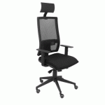 CHAISE DE BUREAU HORNA AVEC TÊTIÈRE - NOIR